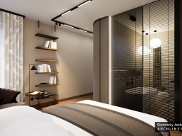 Crimson accents and quiet luxury: an Award-winning home